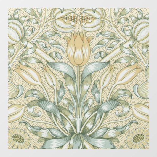 William Morris Lily und Pomegranate Blume Classic Fensteraufkleber (Blatt)