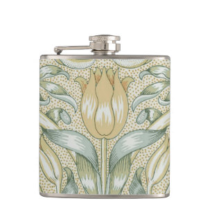 William Morris Lily und Pomegranate Blume Classic Flachmann