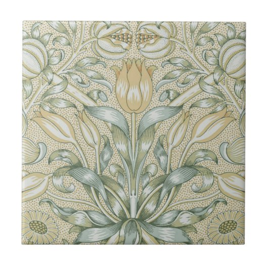 William Morris Lily und Pomegranate Blume Classic Fliese (Vorderseite)
