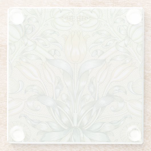 William Morris Lily und Pomegranate Blume Classic Glasuntersetzer (Rückseite)