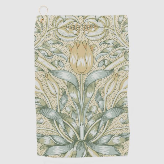 William Morris Lily und Pomegranate Blume Classic Golfhandtuch (Vorderseite)