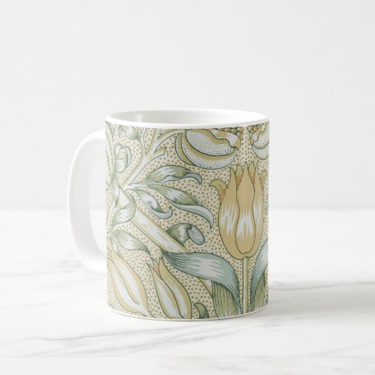 William Morris Lily und Pomegranate Blume Classic Kaffeetasse (Vorderseite Links)