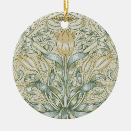 William Morris Lily und Pomegranate Blume Classic Keramik Ornament (Vorne)