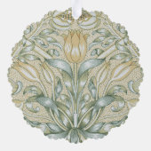 William Morris Lily und Pomegranate Blume Classic Ornament Karte (Rückseite)