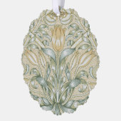 William Morris Lily und Pomegranate Blume Classic Ornament Karte (Links)