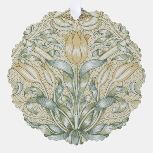 William Morris Lily und Pomegranate Blume Classic Ornament Karte (Vorderseite)
