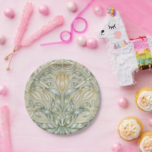 William Morris Lily und Pomegranate Blume Classic Pappteller (Party)