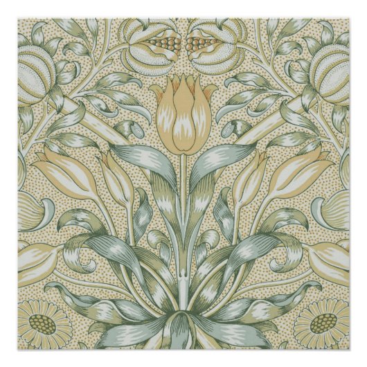 William Morris Lily und Pomegranate Blume Classic Poster (Vorderseite)