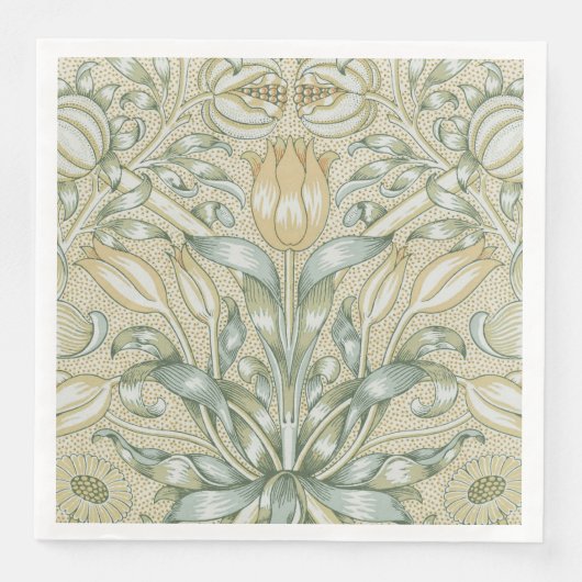 William Morris Lily und Pomegranate Blume Classic Serviette (Vorderseite)