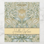 William Morris Lily und Pomegranate Blume Classic Weinetikett (Einzelnes Label)