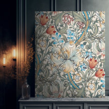 William Morris Lily Vintage Muster Leinwanddruck