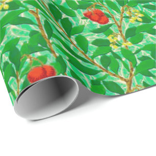 William Morris Litschi-Baum-Muster, Hellgrün Geschenkpapier