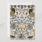 William Morris Lodden Blume Einladung (Rückseite)