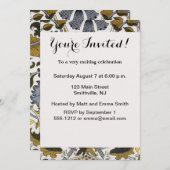 William Morris Lodden Blume Einladung (Vorne/Hinten)