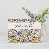 William Morris Lodden Blume Einladung (Stehend Vorderseite)