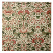 William Morris Lodden Blume Foliage Green Pink Fliese (Vorderseite)