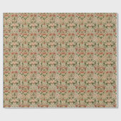 William Morris Lodden Blume Foliage Green Pink Geschenkpapier (Flach)