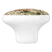 William Morris Lodden Blume Foliage Green Pink Keramikknauf (Seitenansicht)