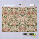 William Morris Lodden Blume Foliage Green Pink Seidenpapier (Handwerk)