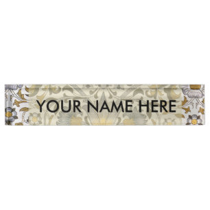 William Morris Lodden Blume Namensplakette