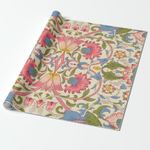 William Morris Lodden Blumendekor Pastell Geschenkpapier