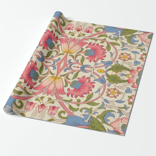 William Morris Lodden Blumendekor Pastell Geschenkpapier (Ungerollt)