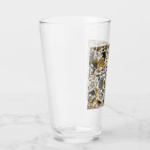 William Morris Lodden Blumenmuster: Blau Gold  Glas (Rechts)
