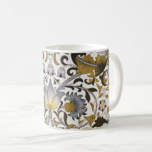 William Morris Lodden Blumenmuster: Blau Gold Kaffeetasse
