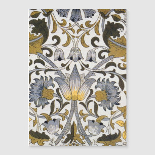 William Morris Lodden Blumenmuster: Blau Gold Magnetkarte