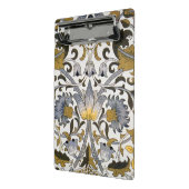 William Morris Lodden Blumenmuster: Blau Gold Mini Klemmbrett (Gewinkelt2)