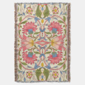 William Morris Lodden Blumenmuster Pastell Decke (Vorderseite Vertikal)