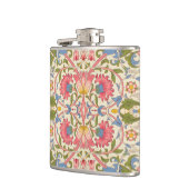 William Morris Lodden Blumenmuster Pastell Flachmann (Links)
