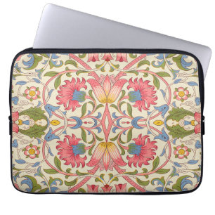 William Morris Lodden Blumenmuster Pastell Laptopschutzhülle