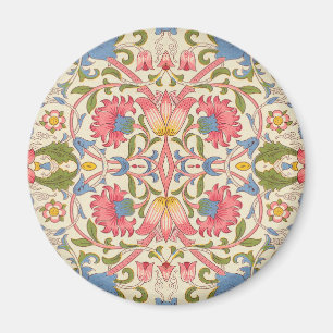 William Morris Lodden Blumenmuster Pastell Magnet