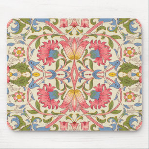 William Morris Lodden Blumenmuster Pastell Mousepad