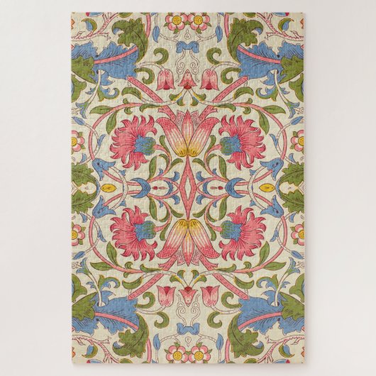 William Morris Lodden Blumenmuster Pastell Puzzle (Vertikal)
