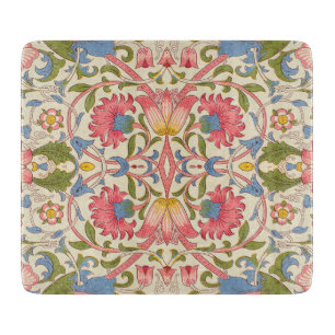 William Morris Lodden Blumenmuster Pastell  Schneidebrett