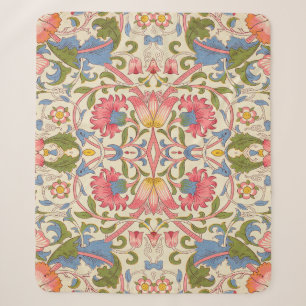 William Morris Lodden Blumenmuster Pastell Sherpadecke
