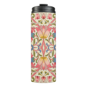 William Morris Lodden Blumenmuster Pastell Thermosbecher