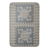 William Morris Lodden Grau Goldlitze Badematte (Vorderseite Vertikal)