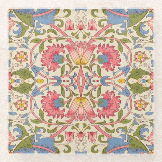 William Morris Lodden Spring Wallpaper Art Glasuntersetzer (Vorderseite)