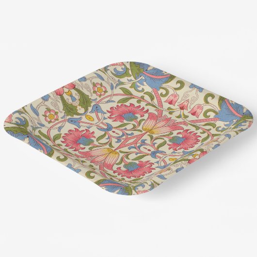 William Morris Lodden Spring Wallpaper Art Pappteller (Gewinkelt)