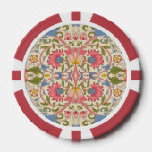 William Morris Lodden Spring Wallpaper Art Pokerchips (Vorderseite)