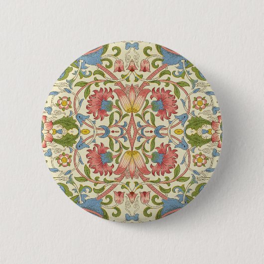 William Morris Loddon Blossom Blumenmuster Button (Vorderseite)