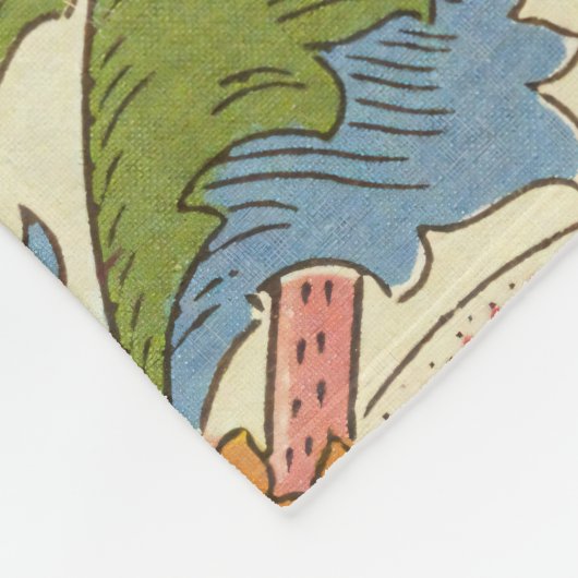 William Morris Loddon Blossom Blumenmuster Fleecedecke (Ecke)