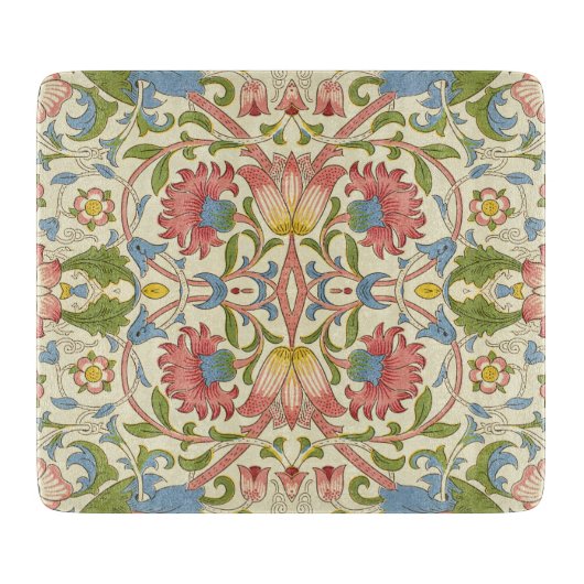 William Morris Loddon Blossom Blumenmuster Schneidebrett (Vorderseite)