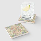 William Morris Loddon Blossom Blumenmuster Steinuntersetzer (Seitenansicht)