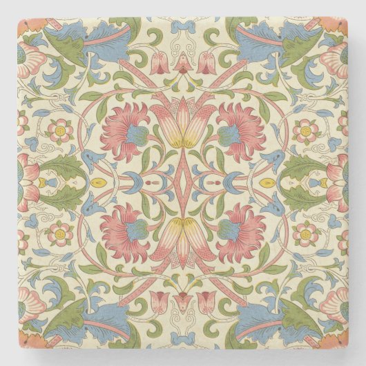 William Morris Loddon Blossom Blumenmuster Steinuntersetzer (Vorderseite)
