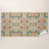 William Morris Loddon Blossom Blumenmuster Strandtuch (Vorderseite)