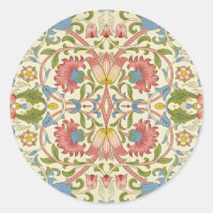 William Morris Loddon Blumengestaltungsmuster Runder Aufkleber